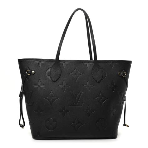 louis vuitton empreinte monogram giant neverfull mm black|louis vuitton neverfull prices.